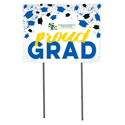 Southeastern Oklahoma State Savage Storm  18" x 24" Proud Grad Yard Sign