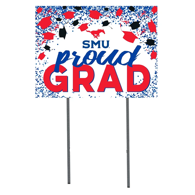 SMU Mustangs  18" x 24" Proud Grad Yard Sign