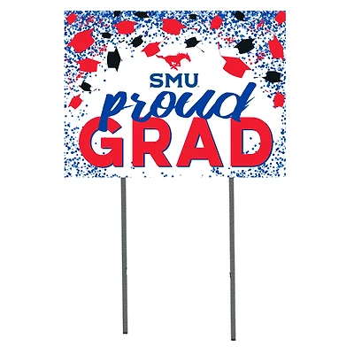 SMU Mustangs  18" x 24" Proud Grad Yard Sign