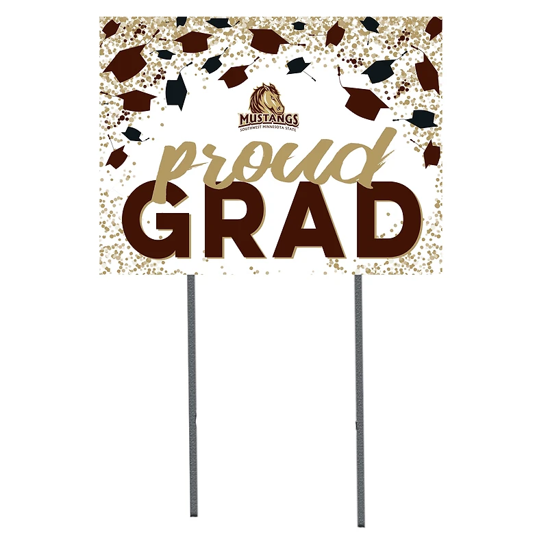 Southwest Minnesota State Mustangs 18" x 24" Proud Grad Yard Sign