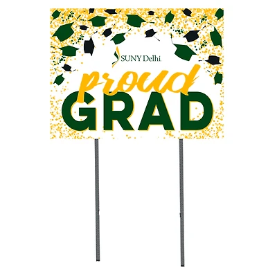 SUNY Delhi Broncos  18" x 24" Proud Grad Yard Sign