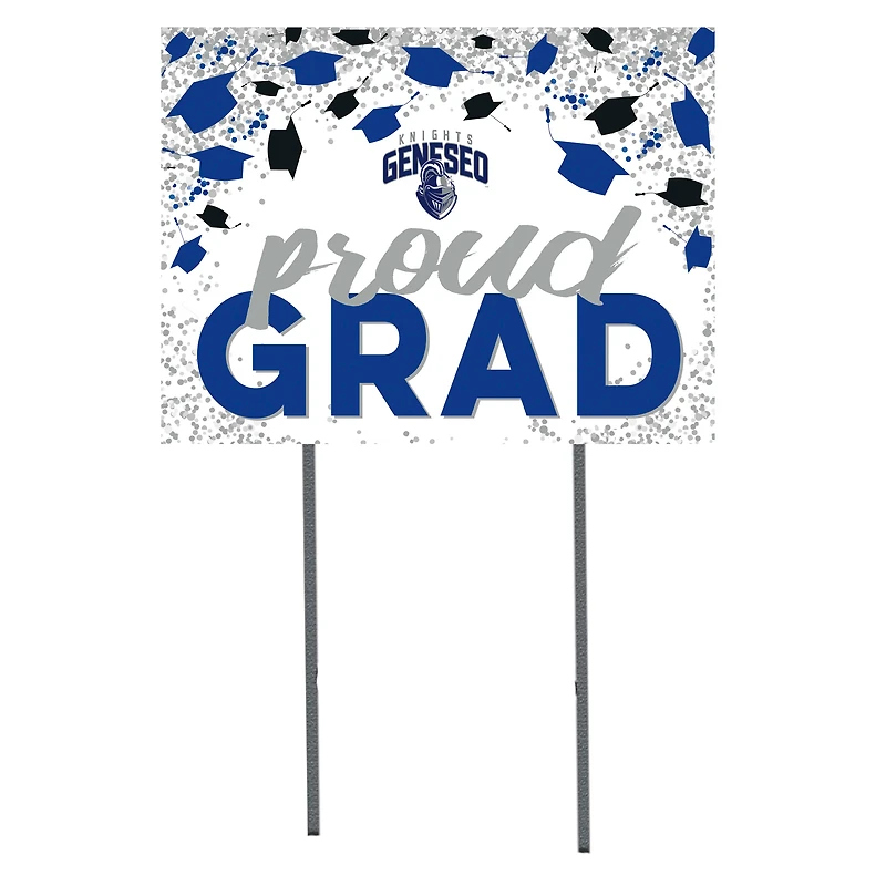 SUNY Geneseo Knights  18" x 24" Proud Grad Yard Sign