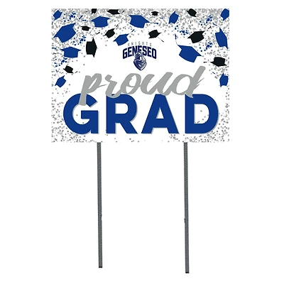 SUNY Geneseo Knights  18" x 24" Proud Grad Yard Sign