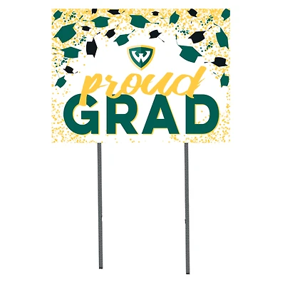 Wayne State Warriors  18" x 24" Proud Grad Yard Sign