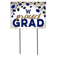 Westfield State Owls  18" x 24" Proud Grad Yard Sign