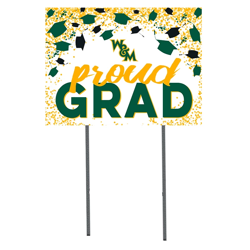 William & Mary Tribe  18" x 24" Proud Grad Yard Sign