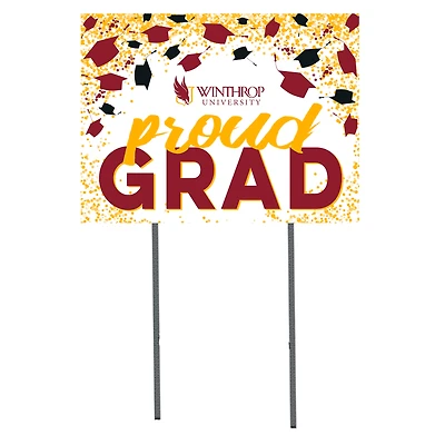 Winthrop Eagles  18" x 24" Proud Grad Yard Sign