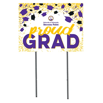Wisconsin-Stevens Point Pointers  18" x 24" Proud Grad Yard Sign