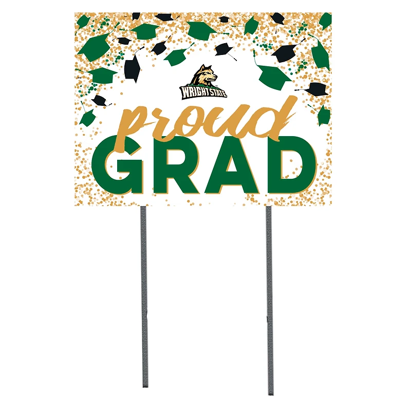 Wright State Raiders  18" x 24" Proud Grad Yard Sign