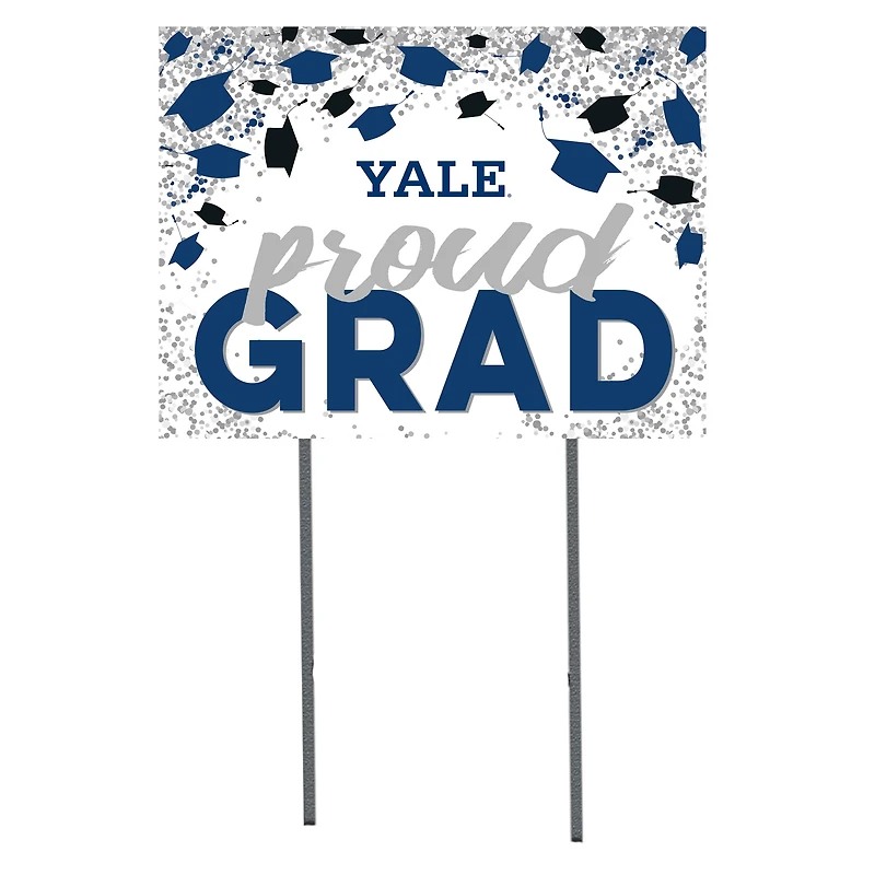 Yale Bulldogs  18" x 24" Proud Grad Yard Sign