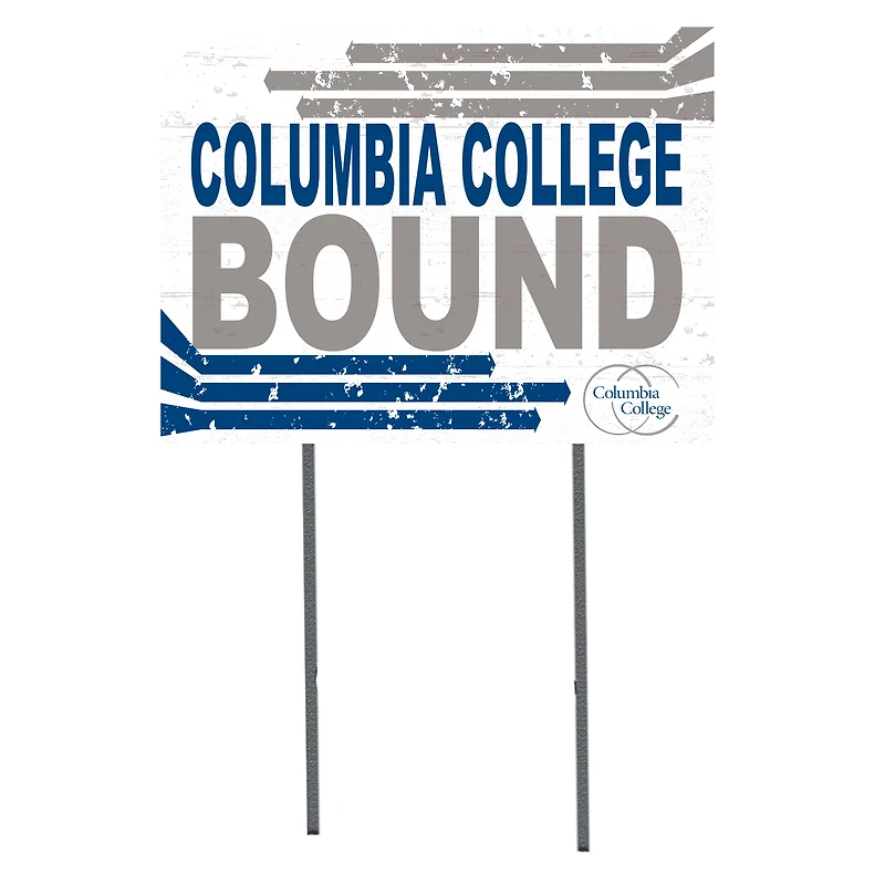 White Columbia College of Missouri Cougars 18" x 24" Bound Yard Sign