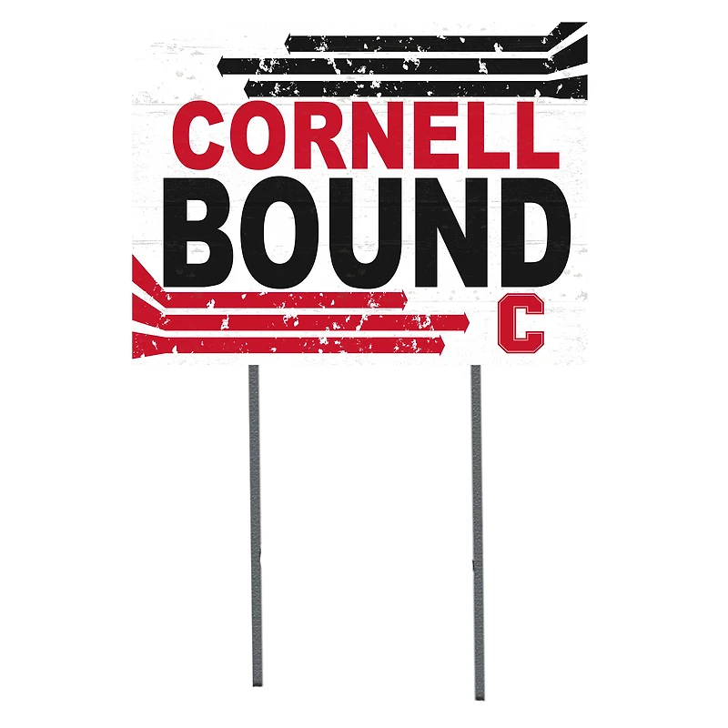 White Cornell Big Red 18" x 24" Bound Yard Sign
