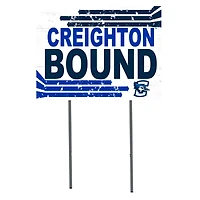 White Creighton Bluejays 18" x 24" Bound Yard Sign