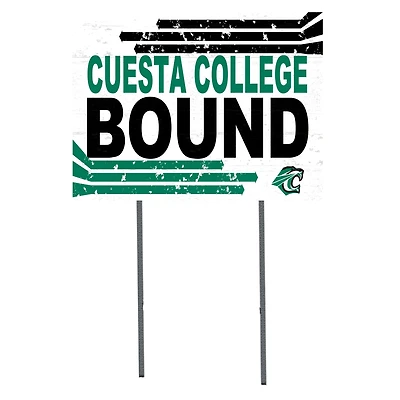 White Cuesta College Cougars 18" x 24" Bound Yard Sign