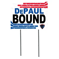 White DePaul Blue Demons 18" x 24" Bound Yard Sign