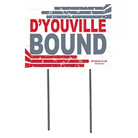 White D'youville Saints 18" x 24" Bound Yard Sign