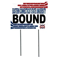 White Eastern Connecticut State Warriors 18" x 24" Bound Yard Sign