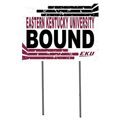 White Eastern Kentucky Colonels 18" x 24" Bound Yard Sign