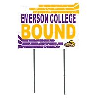 White Emerson College Lions 18" x 24" Bound Yard Sign