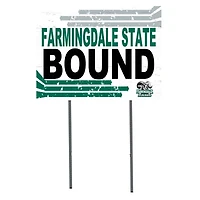 White SUNY Farmingdale State Rams 18" x 24" Bound Yard Sign