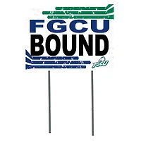 White Florida Gulf Coast Eagles 18" x 24" Bound Yard Sign