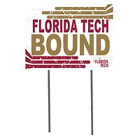 White Florida Tech Panthers 18" x 24" Bound Yard Sign
