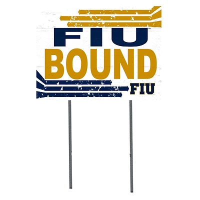 White FIU Panthers 18" x 24" Bound Yard Sign