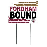 White Fordham Rams 18" x 24" Bound Yard Sign