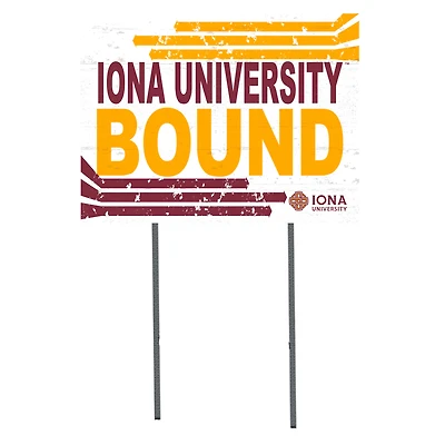White Iona University Gaels 18" x 24" Bound Yard Sign