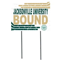 White Jacksonville University Dolphins 18" x 24" Bound Yard Sign