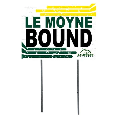 White Le Moyne Dolphins 18" x 24" Bound Yard Sign