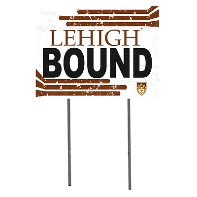 White Lehigh Mountain Hawks 18" x 24" Bound Yard Sign