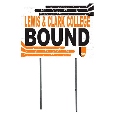 White Lewis & Clark College Pioneers 18" x 24" Bound Yard Sign