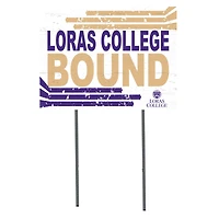 White Loras College Duhawks 18" x 24" Bound Yard Sign