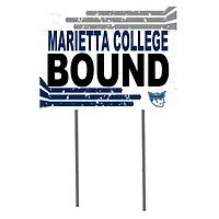 White Marietta College Pioneers 18" x 24" Bound Yard Sign