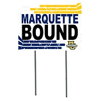 White Marquette Golden Eagles 18" x 24" Bound Yard Sign