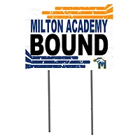 White Milton Academy Mustangs 18" x 24" Bound Yard Sign