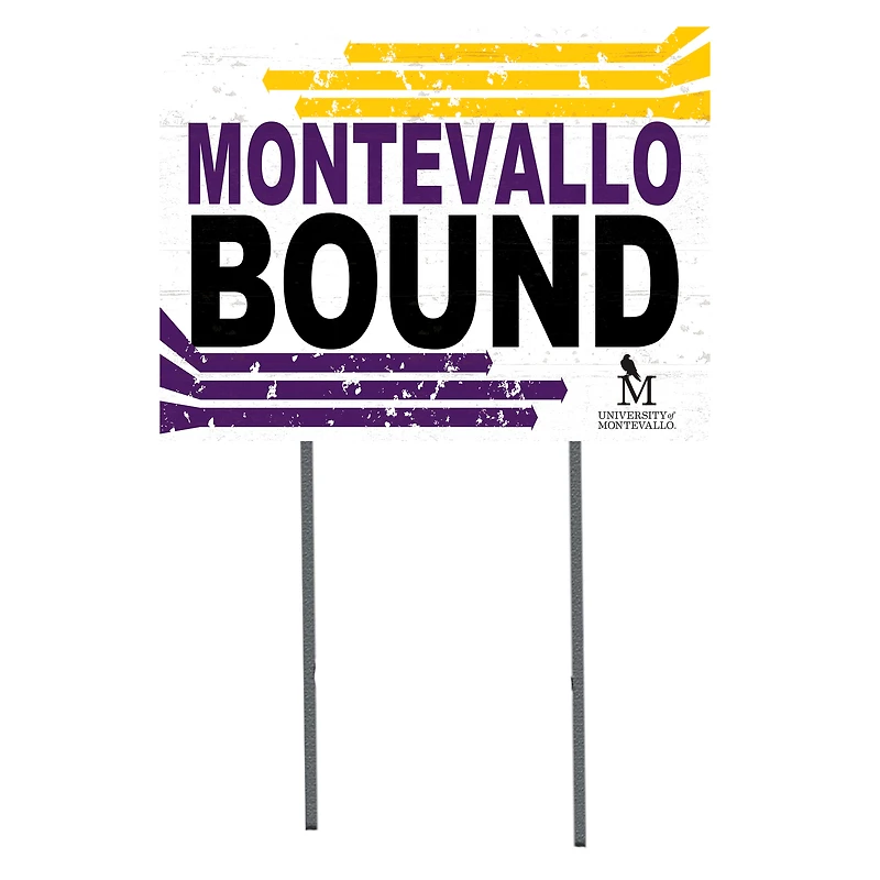 White Montevallo Falcons 18" x 24" Bound Yard Sign