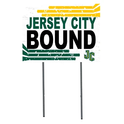 White New Jersey City Gothic Knights 18" x 24" Bound Yard Sign