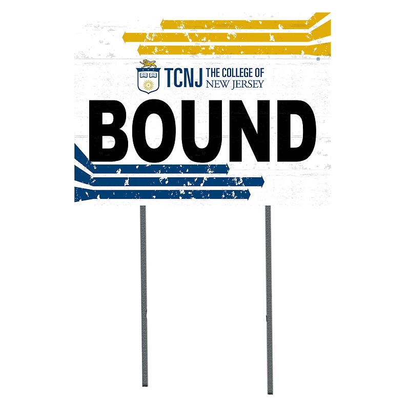 White College of New Jersey Lions 18" x 24" Bound Yard Sign