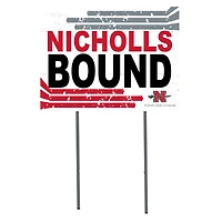 White Nicholls State Colonels 18" x 24" Bound Yard Sign
