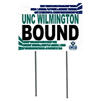 White UNC Wilmington Seahawks 18" x 24" Bound Yard Sign