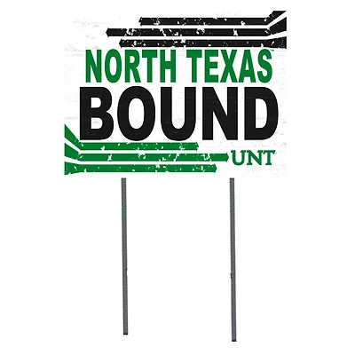 White North Texas Mean Green 18" x 24" Bound Yard Sign