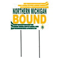 White Northern Michigan Wildcats 18" x 24" Bound Yard Sign