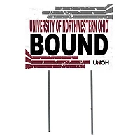 White Northwestern Ohio Racers 18" x 24" Bound Yard Sign