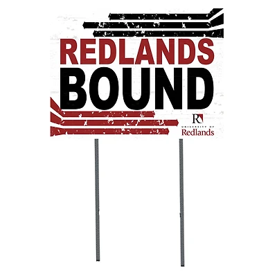 White University of Redlands Bulldogs 18" x 24" Bound Yard Sign