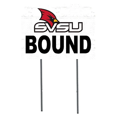 White Saginaw Valley State Cardinals 18" x 24" Bound Yard Sign
