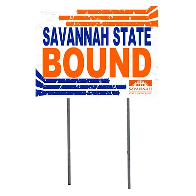 White Savannah State Tigers 18" x 24" Bound Yard Sign