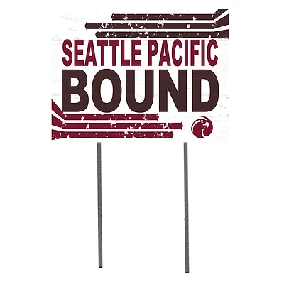 White Seattle Pacific Falcons 18" x 24" Bound Yard Sign