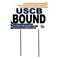 White South Carolina Beaufort Sand Sharks 18" x 24" Bound Yard Sign
